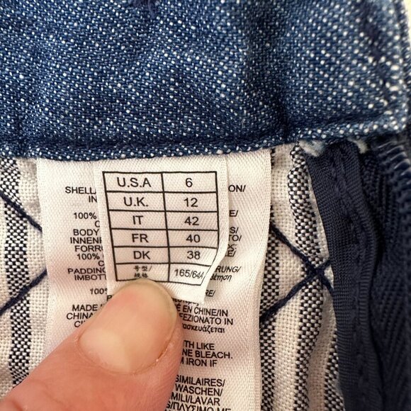 BROOKS BROTHERS Red Fleece Womens' Blue Denim Quilted Mini Skirt Size 6 - Picture 13 of 15